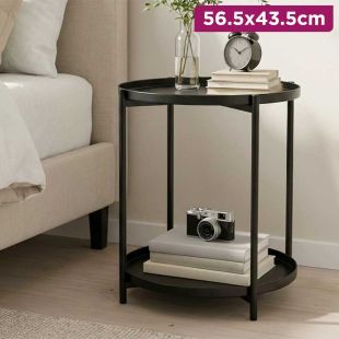 Round coffee table with Lower Shelf