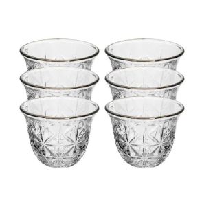 طقم استكانة قهوة زجاج فاخر 60 مل 6 حبة