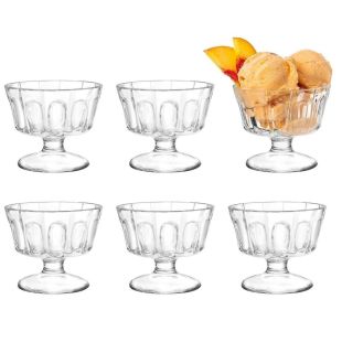 طقم أكواب آيس كريم زجاجية 6 حبة