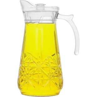 إبريق أنيق من زجاج البوروسيليكات بغطاء 1.8 لتر