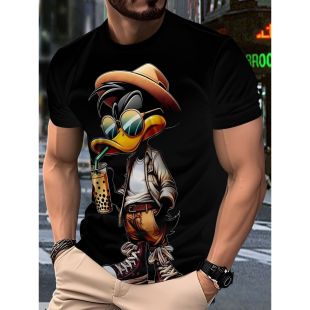 Duck 3D Design Short Sleeve T-Shirt For Men