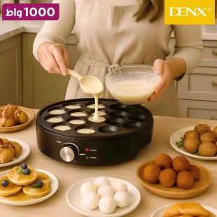 صانعة فطائر Pancake متعددة الاستخدامات 14 فتحة غير لاصقة 1000 واط من DENX