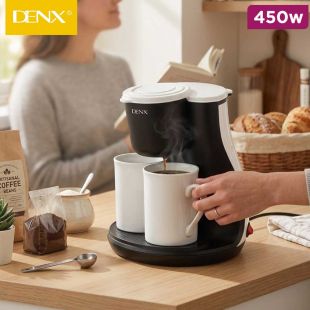 DENX Drip Coffee Maker 450W with 2 Ceramic Cups