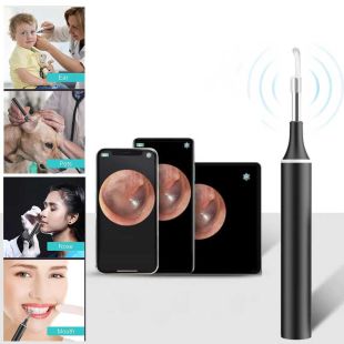 منظف أذن مقاوم للماء مزود بكاميرا بدقة 1080 بكسل