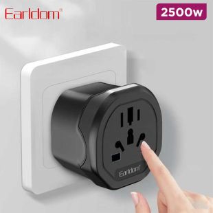 Earldom 2500W Travel Adapter with USB and Type-C Ports