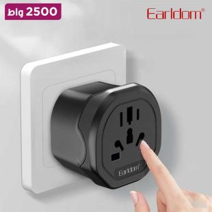 محوّل سفر 2500 واط مع منفذ USB ومنفذ Type-C من Earldom