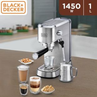 ماكينة تحضير القهوة والاسبريسو 1 لتر بقوة 1450 واط من Black & Decker
