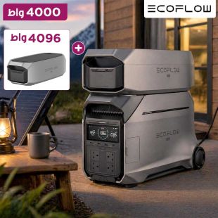 محطة طاقة متنقلة Delta Pro 3 قوة 6000 واط + بطارية إضافية ذكية 4096 واط من EcoFlow