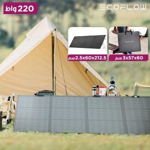 لوح طاقة شمسية متنقل قابل للطي 220 واط من EcoFlow