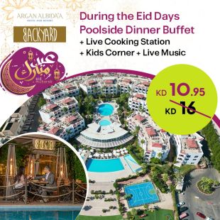 Delightful Dinner Buffet During Eid Al-Fiter at BackYard - ARGAN ALBIDA'A