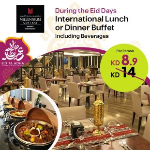 Enjoy Tasty International Lunch or Dinner Buffet at Millennium central- Kuwait City