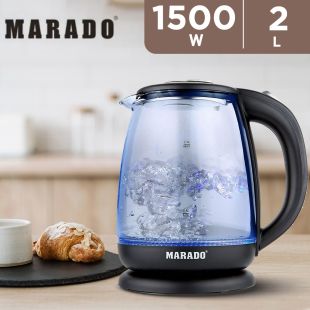 1500W 2L Electric Glass Kettle by Marado