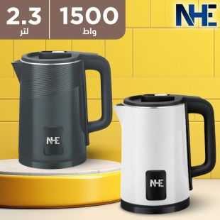 غلاية كهربائية سعة 2.3 لتر بقوة 1500 واط من NHE