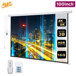 Electric Projector Screen with RF 100 inch by SMQ 