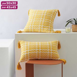 غطاء وسادة مزدوج الجوانب أنيق من القطن بدون حشو