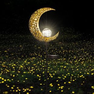 مصباح كريستالي أنيق يعمل بالطاقة الشمسية على شكل هلال 75 × 18 × 6 سم