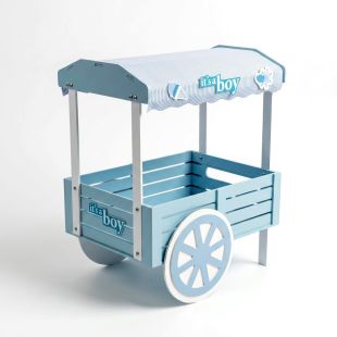 Elegant Wooden Candy Cart Design Baby Boy Shower Tray