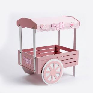 Elegant Wooden Candy Cart Design Baby Girl Shower Tray