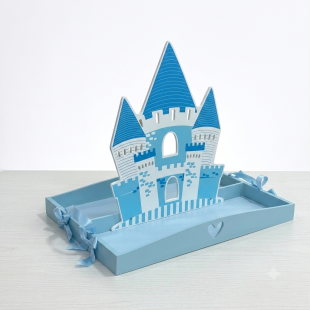 Elegant Wooden Royal Castle Design Baby Boy Shower Tray