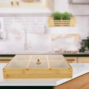 Elegant Wooden Tray for Preserving and Serving Dried Fruits 33 x 23 x 5cm