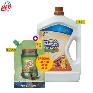 Med Disinfectant And Floor Cleaner 3 Liters + Super Gel 500 Grams (Oud Scent)