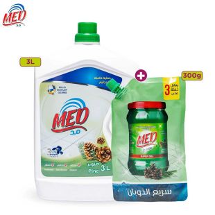 Med Disinfectant And Floor Cleaner 3 Liters + Super Gel 500 Grams (Pine Scent)