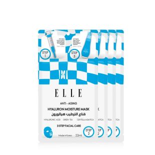 ELLE Anti-Aging Hyaluron Moisture Mask 4Pcs