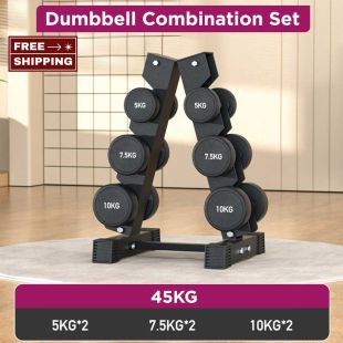 Professional Men’s Dumbbell Combination Set 45KG with Rack