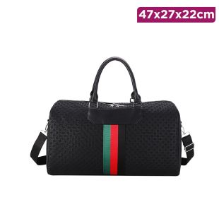 Ribbon Colored Leather Shoulder Bag - 47 x 27 x 22 cm