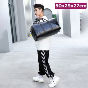 Retro Leather Large Capacity Shoulder Bag - 50 x 29 x 27 cm