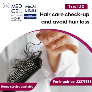Get Your Sheeel Code and Enjoy a Hair Care and Hair Loss Check-Up at Med Light Lab - To Know Price of the service please contact the Lab