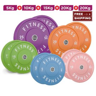 Rubber Weight Plates 5-10-15-20-25KG - 2 Pieces per Plate