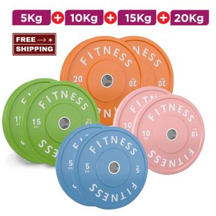 Rubber Weight Plates 5-10-15-20KG - 2 Pcs per Plate
