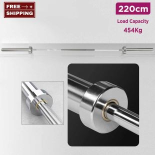 Professional 4-Rotation Straight Bar 220cm - Max Load 454 kg