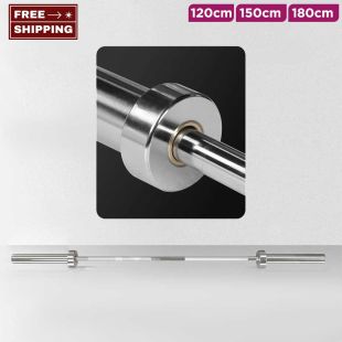 Steel Straight Barbell Bar Multi Length 120-150-180cm
