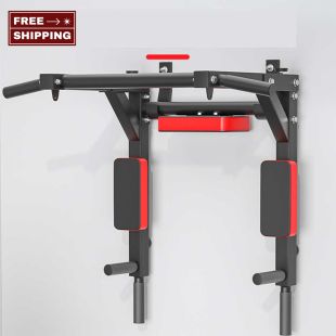 Multifunctional Wall-Mounted Pull-Up and Dip Bar