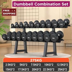 Professional Men’s Dumbbell Combination Set 275KG with Rack