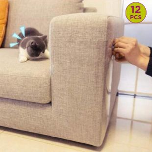 Sofa Protection Sticker Transparent Cat Scratch - 12Pcs