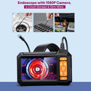Endoscope with 1080P Camera with 4.3 Inch Screen and 10m Wire