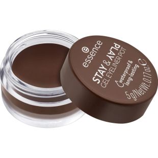 Essence 5g Stay and Play Waterproof Gel Eyeliner 02 Brown