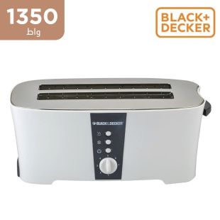 محمصة خبز 4 شرائح بقوة 1350 واط من Black + Decker - منتج جديد / من غير كرتون