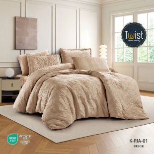 طقم لحاف شتوي بنقشة أوراق 6 قطع 240 × 260 سم من Twist