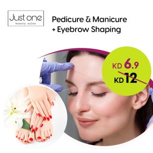 Manicure & Pedicure + Eyebrow Threading From Just One Beauty Salon