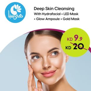 Deep Facial Cleansing with HydraFacial + LED Mask + Radiance Ampoule + Gold Mask from Heya SPA