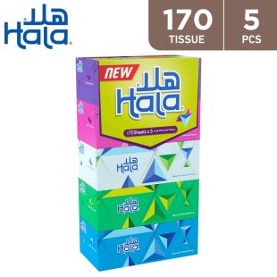 Facial Tissue 2ply 170 Tissue 5Pcs by Hala