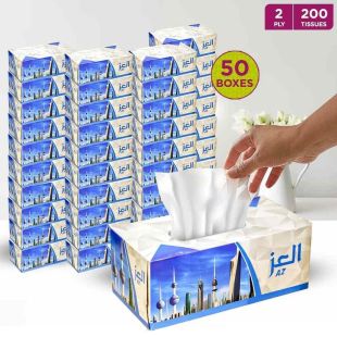 Facial Tissues 200 x 2 Ply 50 Box by AZ