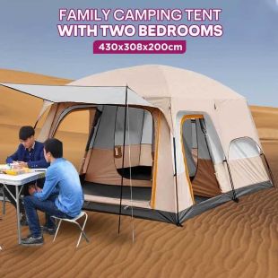 Family Camping Tent with Two Bedrooms