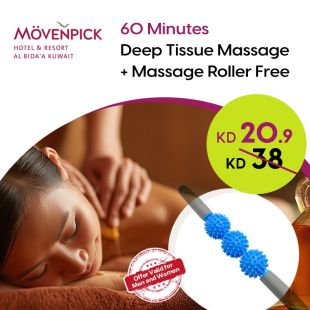 Ultimate Relaxation: 60-Min Massage + Free Massage Roller at Movenpick Al Bida’a Spa