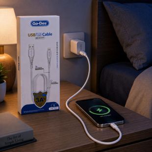 Go-Des USB-A to Lightning Cable 1m - 3A