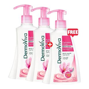 Dermoviva Fairness Glow Hand Wash 200 ml 2 + 1 Free